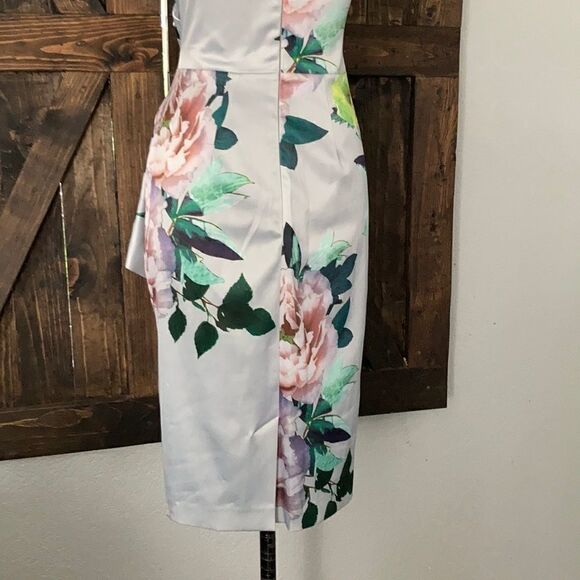 Debut silk floral dress sz-8 - Picture 7 of 8
